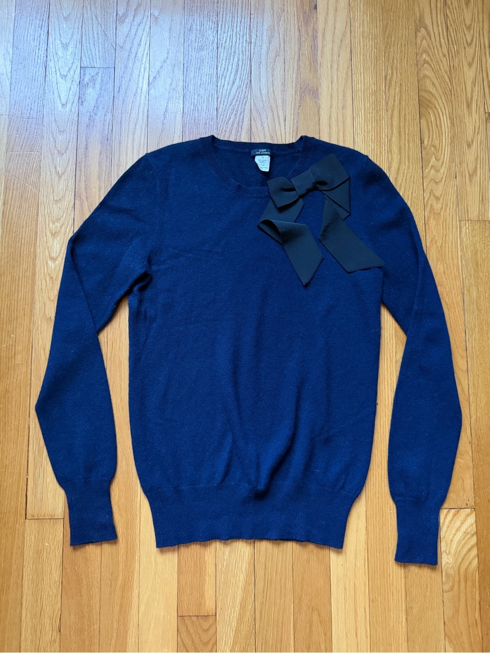 J.Crew Cashmere Crewneck with Ribbon
